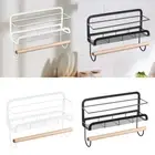 Wall-mounted spice rack Toilet storage shelf Sturdy carbon steel Seasoning