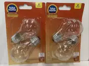 2 Pack Of - 2 Total Home Clear Appliance Bulbs 40W A15 Medium Base 40w