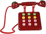 LALADEFIEE Safe Wooden Educational Telephone Toy Vintage Style Develop Hand-Eye Coordination Perfect Present for Kids