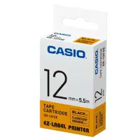 在飛比找momo購物網優惠-【CASIO 卡西歐】標籤機專用特殊色帶-12mm瑩光橘底黑