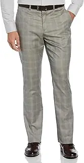[Perry Ellis] Men's Slim Fit Stretch Windowpane Suit