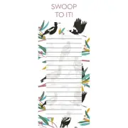 Australian Souvenir Magpies Birds Shopping Note Pad Fridge Magnet Swoop To It