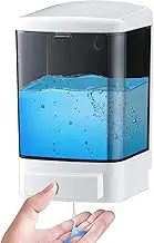 IEALODS Manual Soap Dispenser 33.8oz / 1000ml Wall Mounted Soap Dispenser Hand Commercial Soap Dispenser for Bathroom Kitchen Hotel Restaurant, Shampoo Dispenser for Liquid Gel(Black)