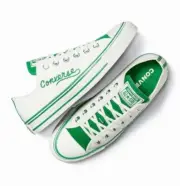 Sz 7 Converse Chuck Taylor All Star Retro Varsity Women Green White Low Top NEW