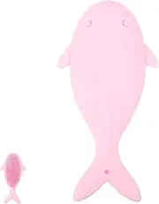 Bath Brush Silicone Scrubber Brush Kids Baby Bath Time Sponge Brush Infant Shower Brush Newborn Scalp Shampoo Cleaning Tool Child Earth Tones Silica Gel Pink