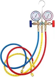 Refrigerant Manifold Gauge Set Conditioning Tools with Hose and Hook for R12 R22 R404A R134A