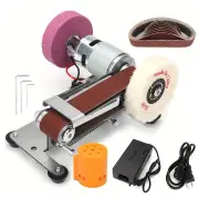 Electric Belt Sander Grinder Grinding Machine for Woodworking Mini Belt Sander and Knife Sharpener Dual Function Ideal f