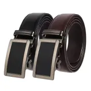 Leisure Men's Cow Leather Belt Automatic Buckle Belt Suit Waist Strap Gift Jeans