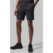 Mens Black Man Active Gym Performance Shorts