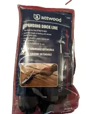 Attwood 11729D5 Expandable Dock Mooring Line, 4 Feet Long to 5.5 Feet Long, Blac
