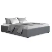 Bed Frame Double Size Gas Lift Base Grey TOKI Artiss