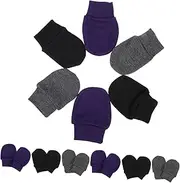 [MOBUTOFU] 9 Pairs Unisex Newborn Mittens Baby Cotton Gloves Warm Scratch-proof Mittens