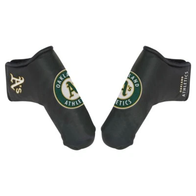 OAKLAND ATHLETICS EMBROIDERED LOGO BLACK BLADE PUTTER COVER NEW
