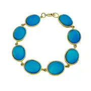 MICHAEL VINCENT MICHAUD LIGHT BLUE FACETED GLASS BRACELET 2009
