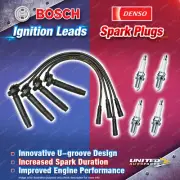 Bosch Ignition Leads +4 Denso Iridium Power Spark Plugs for Subaru Liberty BL BP (for: Subaru)