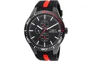 Invicta Racing GMT Silicone Strap Black Dial Quartz 47553 Men's Watch