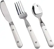 Beatifufu Elegant Boys and Girls Cutlery Set 4pcs Stainless Steel Spoon Fork Knife Toddler Dinnerware Safe Easy to Clean