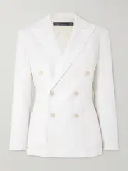 [Polo Ralph Lauren] Polo Ralph Lauren - Double-breasted Linen Blazer - Off-white - US6 US 6 Off-white