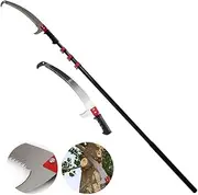 Professional Telescopic Pole Saw Pruning Saw with Curved Tree Saw Extendable Telescopic Rod Saw for Pruning and Trimming Branches Cutting Leaves Landscaping Fruit Tree Saw
