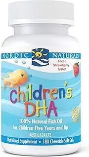 Nordic Naturals Strawberry Flavour Children's DHA 180 Soft Gels