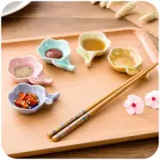3PCS Ceramic Tableware Pinch Prep Bowls Chopstick Rest Soy Dishes