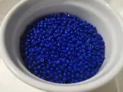 200g 6/0 4mm Glass Seed Beads OPAQUE BLUE ( 3,000pcs ) S08 themecraftsbeads