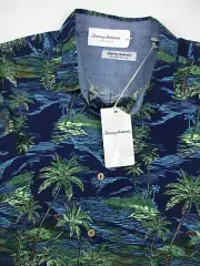 Mens XXL Tommy Bahama Veracruz Cay Scenic Isles hawaiian shirt viscose