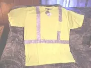 Reflective Shirt Pocket Tshirt Safety Vest Florescent Construction Shirt Mens 3X