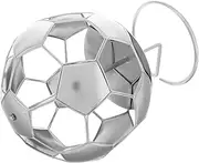 Kisangel Stylish Stainless Steel Football Pen Holder Small Pencil Bucket for Desk Metal Office Storage Bucket