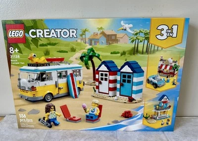 LEGO 31138 Creator 3 in 1 Beach Camper Van Toy Summer Set New Sealed