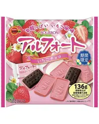 在飛比找樂天市場購物網優惠-大賀屋 日本製 北日本 期間限定 草莓可可 帆船造型餅乾 草