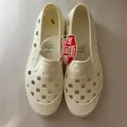 Vans Off The Wall Marshmallow White Slip On Comfort Shoes Size 10