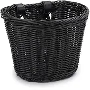 Bike Basket, Front Handlebar Storage Basket with Adjustable Leather Straps, Bicycle Accessories, Hand Woven, Waterproof