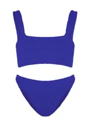 Hunza G Xandra Seersucker Bikini - Bright Blue - One Size ONE SIZE