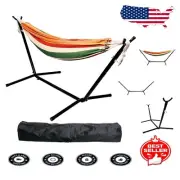 Spacious Double Hammock with Portable Steel Stand - 450 lbs Capacity, Pineapple