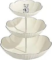 Generic Fruit Basket Cake Stand Stand Multi -purposebonbons Display -Plate Dessert Cupcake Stand for Home Wedding Pastries Kitchen, White 3 Tier, as described