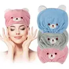Quick Dry Microfibre Hair Drying Kid Bath Towel Head Wrap Hat Spa Cap Absorb