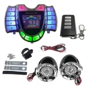 Motorcycle Stereo Speakers Wireless Bluetooth MP3 Player Waterproof FM Audio for Motor Scooter Bike ATV UTV Black silver