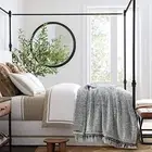 Ultra Soft Cozy Sherpa Queen Blanket, Light 90'' x 90'' Black With Tassel
