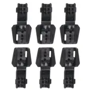 18mmx18mm(LxW) Cord End Tips - 6Pack - Nylon Shoe Lace End Clips - Black