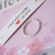 3 Colors Crystal Beads Elastic Ring Handmade Craft Japanese Seed Beads AU Studio