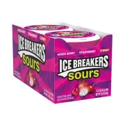 ICE BREAKERS Sours Assorted Fruit Flavored Sugar Free Mints Tins, 1.5 Oz (8 Coun