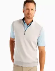 NWT JOHNNIE-O QUARRY DEL PREP-FORMANCE 1/4 ZIP PULLOVER VEST SZ S SMALL