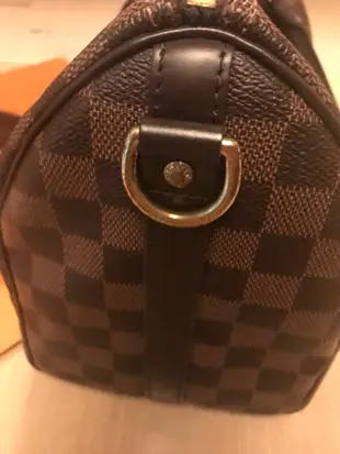 二手真品 LV 棋盤格 Speedy 25cm 波士頓包 旅行袋 斜背包