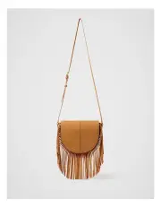 [Forever New] Farrah Fringe Saddle Bag in Brown