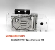 Granzon Full Cover GPU Water Block For XFX Radeon RX 6600 XT Speedster Merc 308