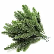 Catzon 30Pcs 10.24x3.94 Inches Artificial Pine Branches Green Leaves Needle Garland