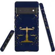 For Google Pixel 6 Pro Case Tough Protective Cover Libra Drawing