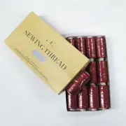 Perial Co Burgundy Polyester Sewing Thread Pack of 12 for Sewing