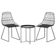 3PC Outdoor Bistro Set Patio Furniture Lounge Chairs Table Garden